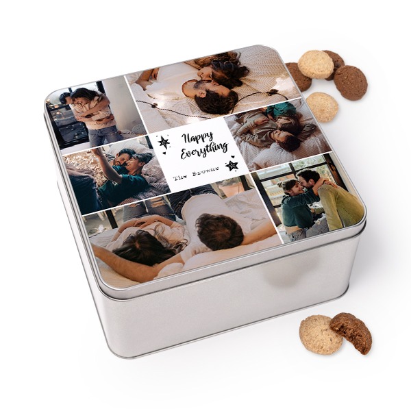 Cookie Tin Square with Generous cookies