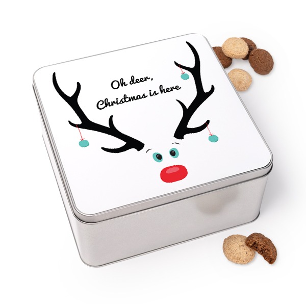 Cookie Tin Square with Generous cookies