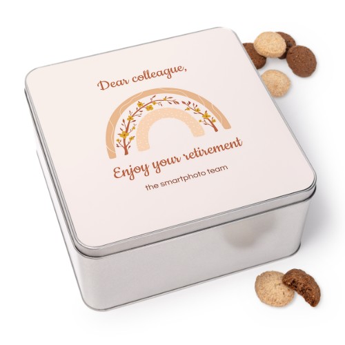 Cookie Tin Square with Generous cookies