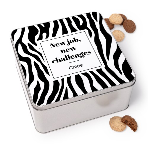 Cookie Tin Square with Generous cookies