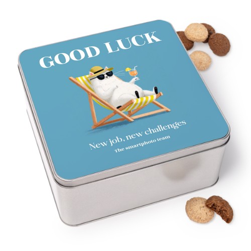 Cookie Tin Square with Generous cookies Cookie Tin Square with Generous cookies