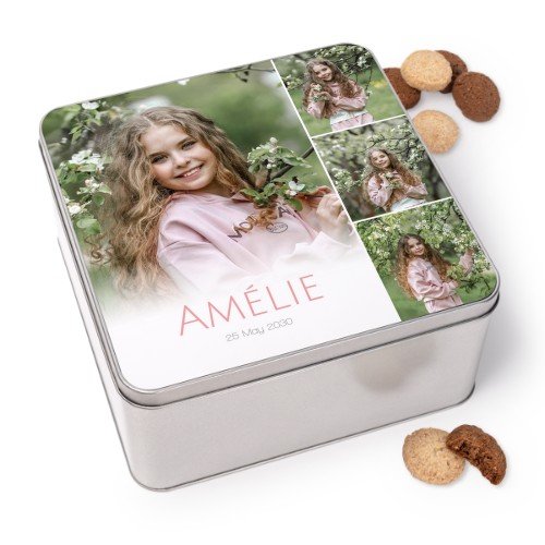 Quadratische Keksdose mit Generous Keksen