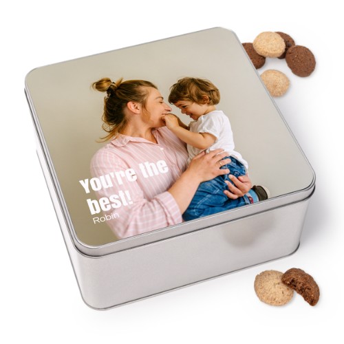 Koekjestrommel vierkant met Generous koekjes