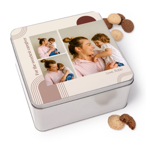 Boîte à biscuits carrée avec biscuits Generous 