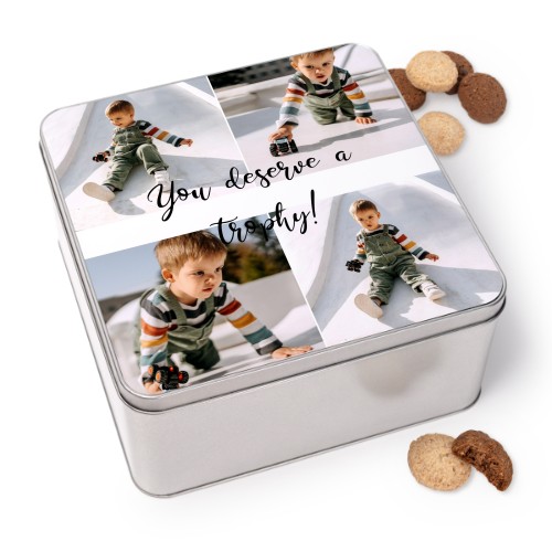 Cookie Tin Square with Generous cookies