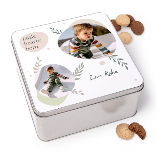 Cookie Tin Square with Generous cookies