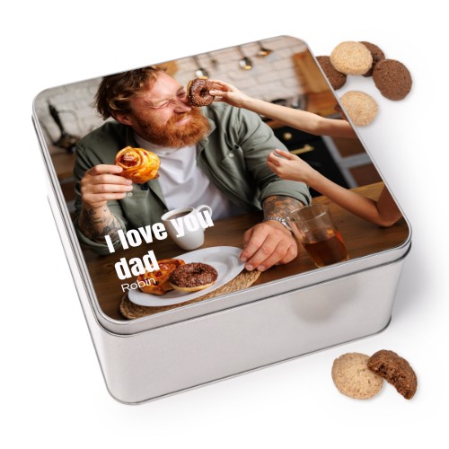 Cookie Tin Square with Generous cookies Cookie Tin Square with Generous cookies
