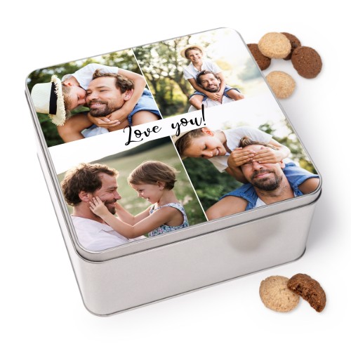 Cookie Tin Square with Generous cookies Cookie Tin Square with Generous cookies