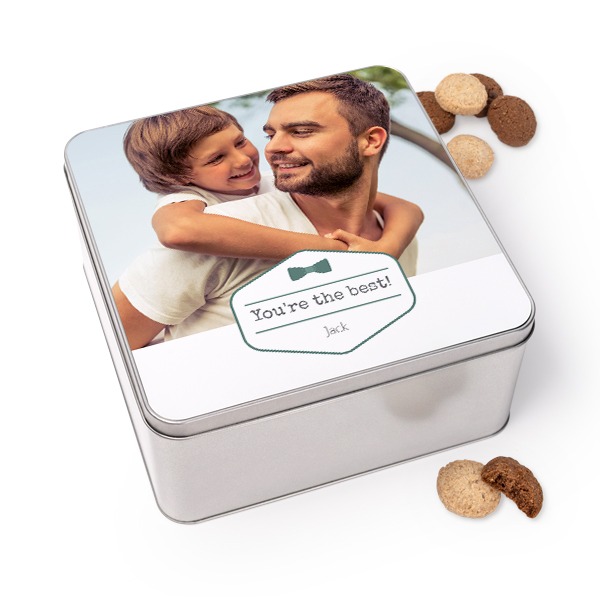 Cookie Tin Square with Generous cookies