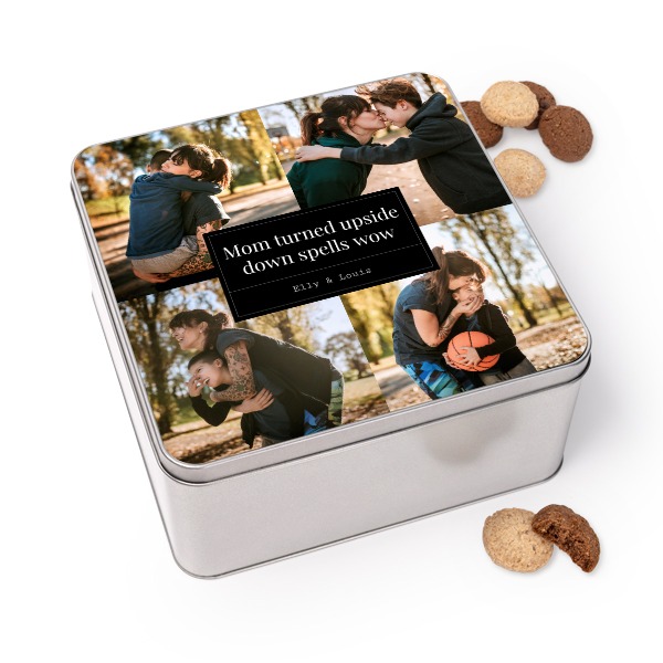 Koekjestrommel vierkant met Generous koekjes Koekjestrommel vierkant met Generous koekjes