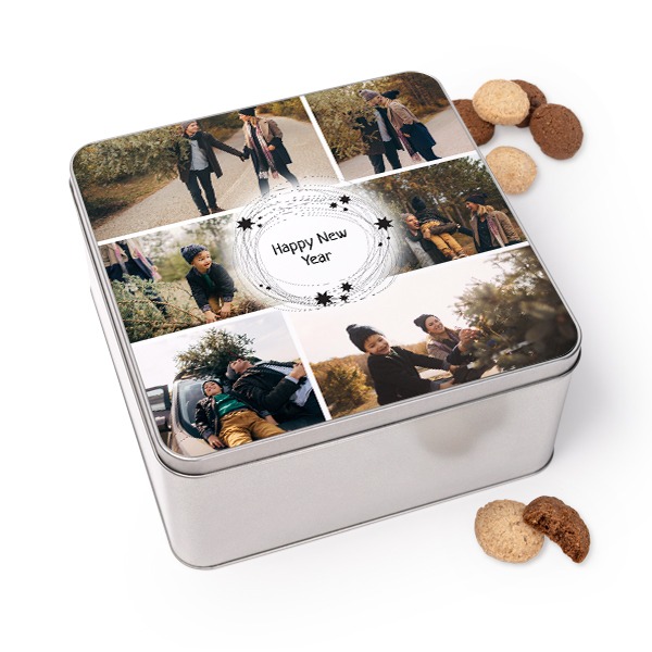 Cookie Tin Square with Generous cookies