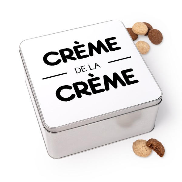 Koekjestrommel vierkant met Generous koekjes Koekjestrommel vierkant met Generous koekjes