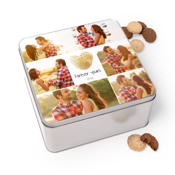 Cookie Tin Square with Generous cookies