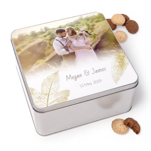 Koekjestrommel vierkant met Generous koekjes Koekjestrommel vierkant met Generous koekjes