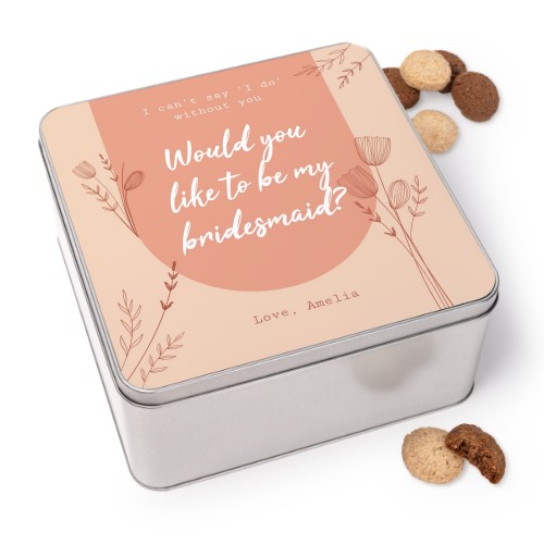 Cookie Tin Square with Generous cookies