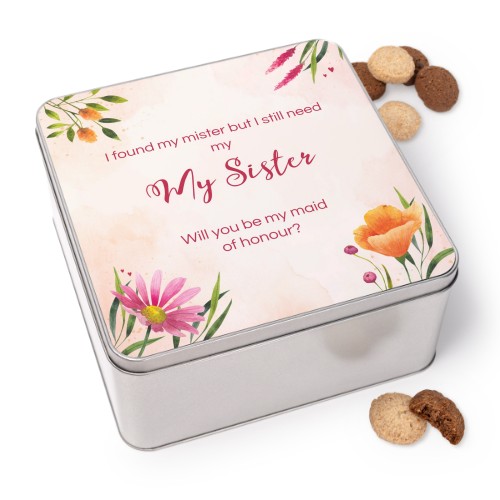 Cookie Tin Square with Generous cookies Cookie Tin Square with Generous cookies