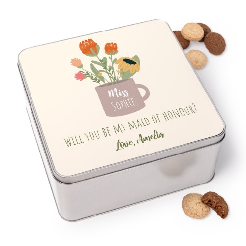 Cookie Tin Square with Generous cookies