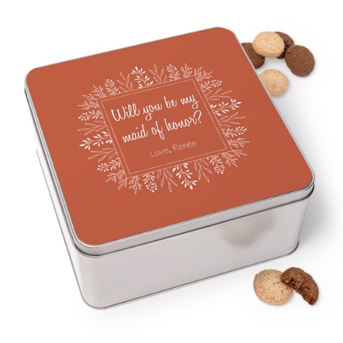 Boîte à biscuits carrée avec biscuits Generous 