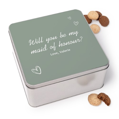 Boîte à biscuits carrée avec biscuits Generous 