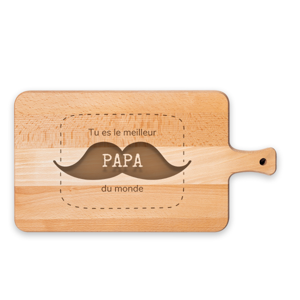 Planche à découper en bois rectangulaire
