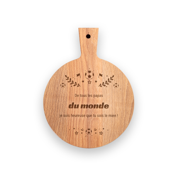 Planche à découper en bois ronde