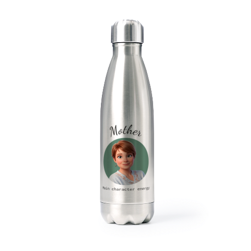Trinkflasche Edelstahl Grau