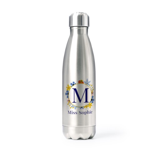 Trinkflasche Edelstahl Grau