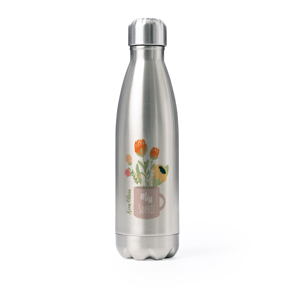 Drink Bottle stainless steel Grey