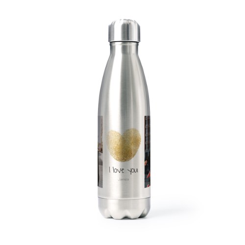 Trinkflasche Edelstahl Grau