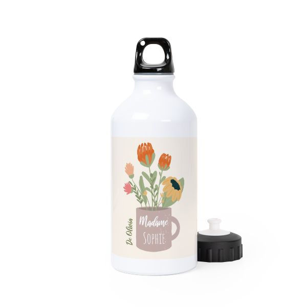Bouteille isotherme en aluminium blanc 50 cl