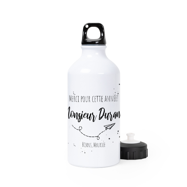 Bouteille isotherme en aluminium blanc 50 cl