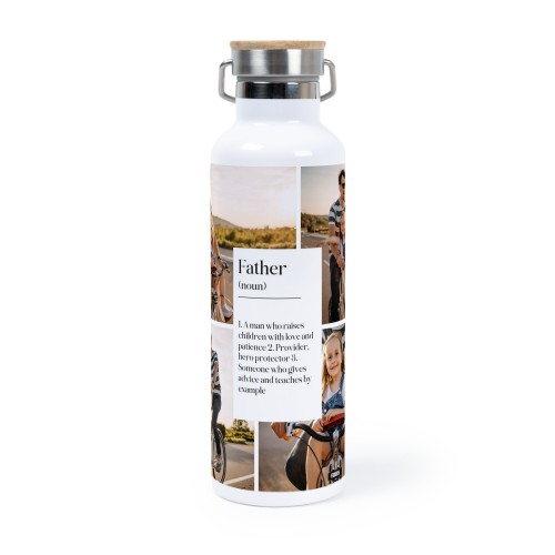 Thermosfles met bamboe deksel 75 cl Thermosfles met bamboe deksel 75 cl