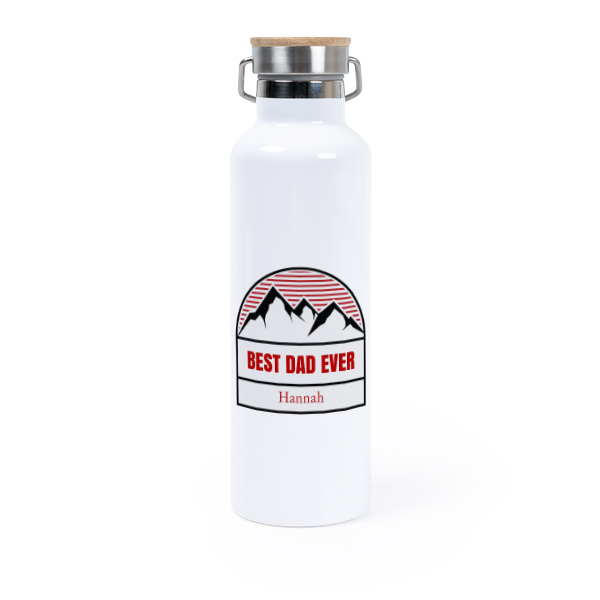 Thermosflasche mit Bambusdeckel (750 ml)