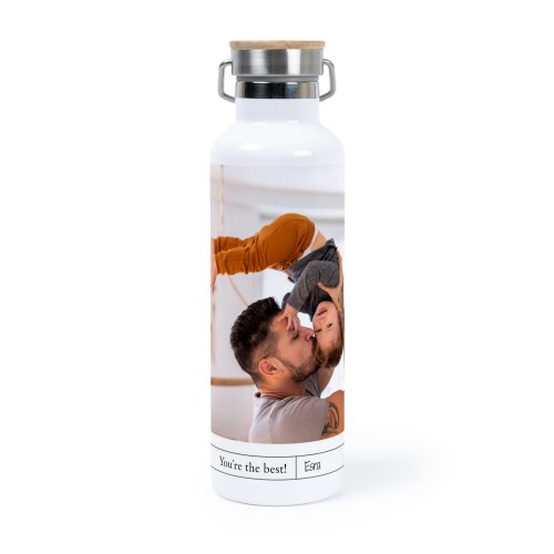 Bouteille isotherme 75 cl avec capuchon en bambou