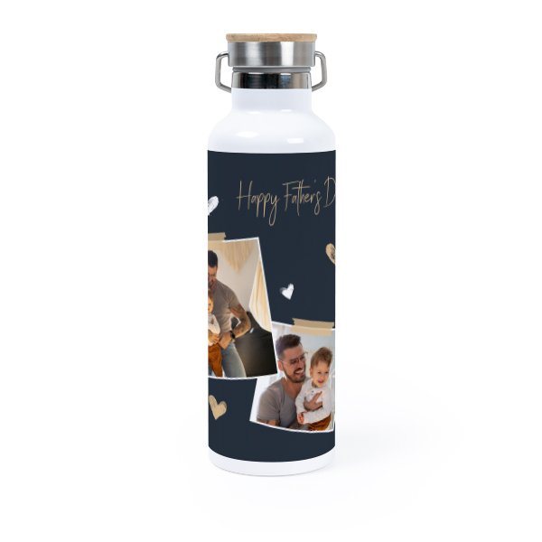 Thermosfles met bamboe deksel 75 cl Thermosfles met bamboe deksel 75 cl