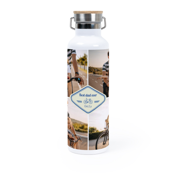 Thermos flask with bamboo lid 75 cl