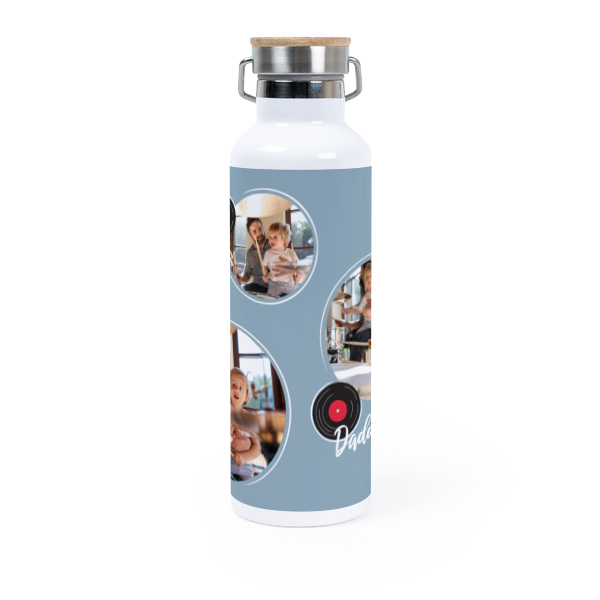 Thermos flask with bamboo lid 75 cl