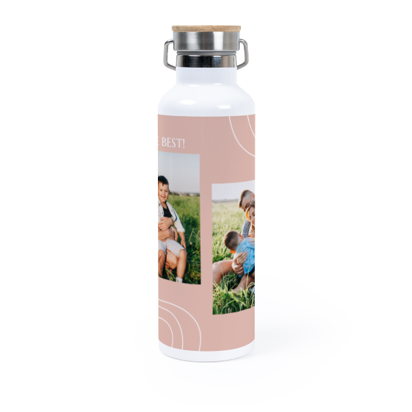 Thermosfles met bamboe deksel 75 cl Thermosfles met bamboe deksel 75 cl