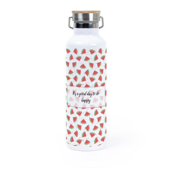 Thermosflasche mit Bambusdeckel (750 ml)