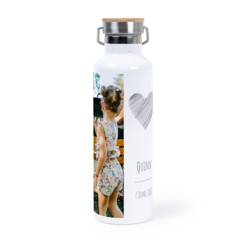 Thermosfles met bamboe deksel 75 cl Thermosfles met bamboe deksel 75 cl