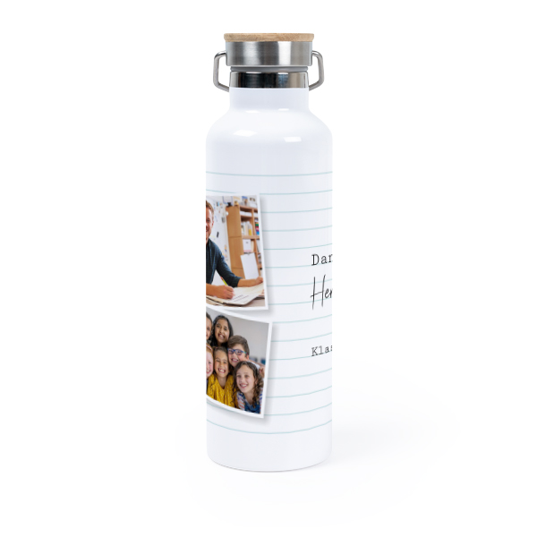 Thermosflasche mit Bambusdeckel (750 ml)