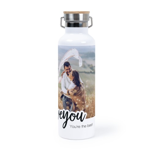 Thermosflasche mit Bambusdeckel (750 ml)