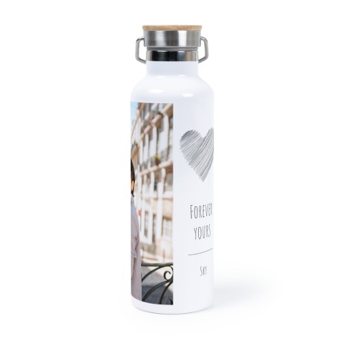 Thermosfles met bamboe deksel 75 cl Thermosfles met bamboe deksel 75 cl