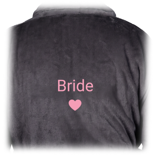 Bath Robe Emb Simple Heart
