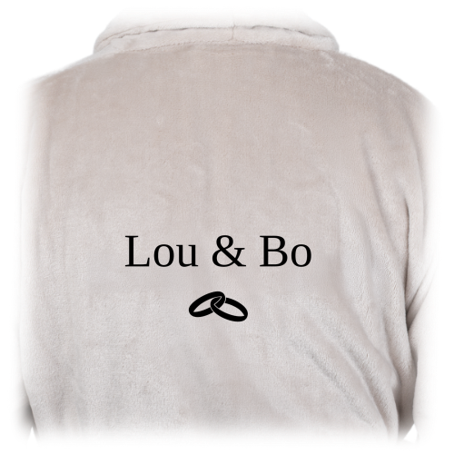 Bath Robe Emb Wedding Rings