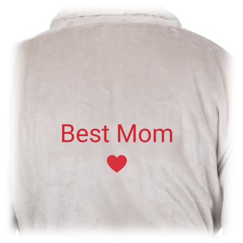 Bath Robe Emb Simple Heart