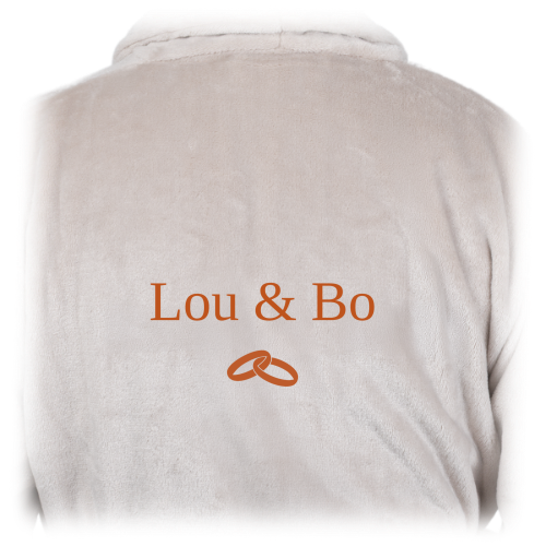 Bath Robe Emb Wedding Rings