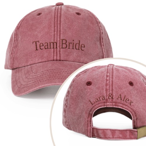 Team bride typografi