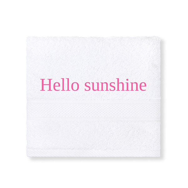 Handtuch bestickt mit Namen (Weiss, 50x100 cm)