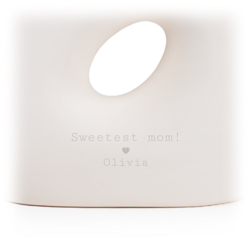 Ceramic Stamp Heart - Text Only